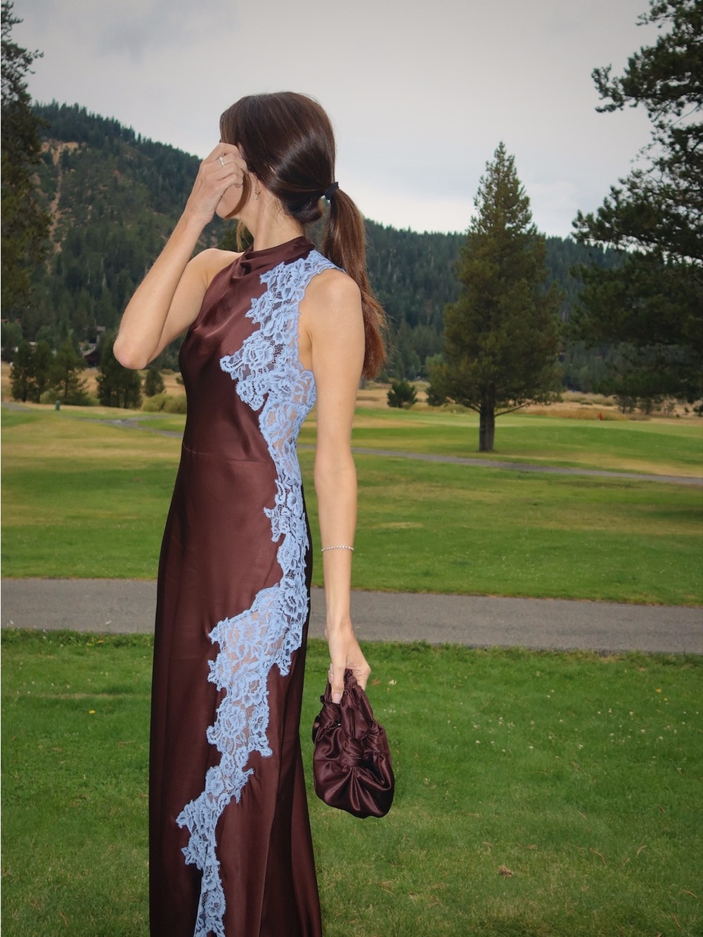 ALC Josephine Satin And Lace Maxi Dress - Picture 2 of 5